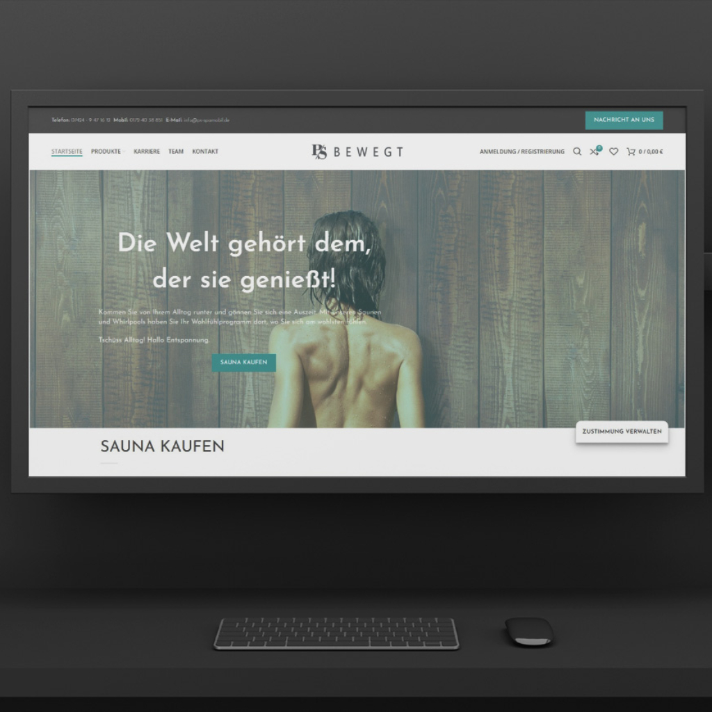 PS-SpaMobil eCommerce Website Mockup - Kashif Pro