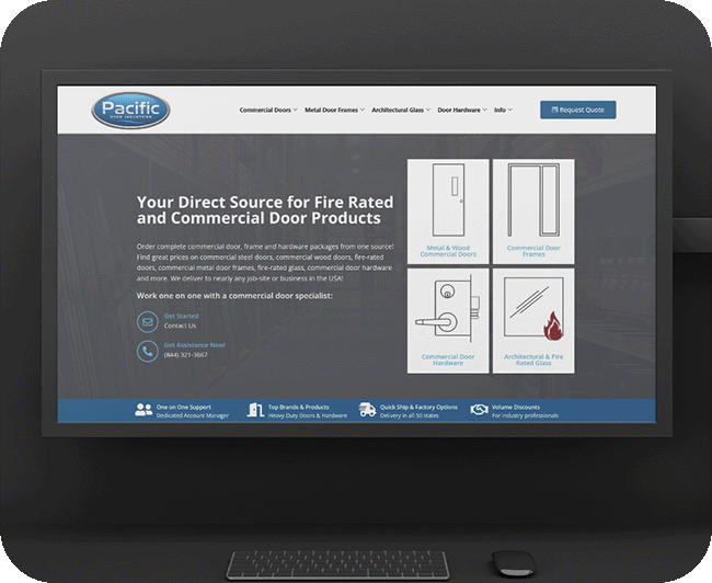 Pacific Door Industries Website