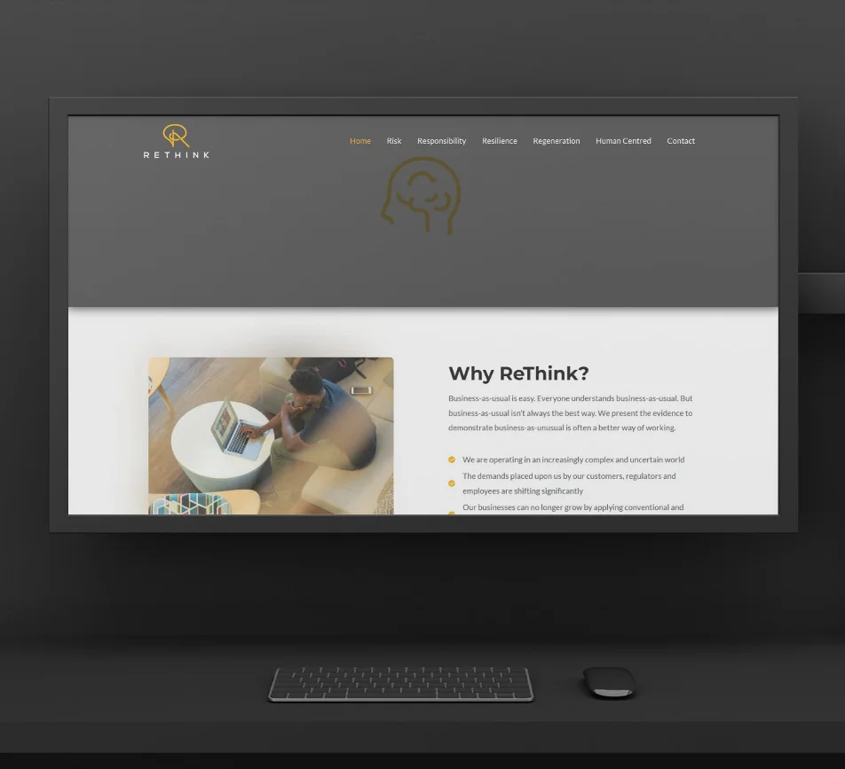 Rethink Growth Business Website Mockup